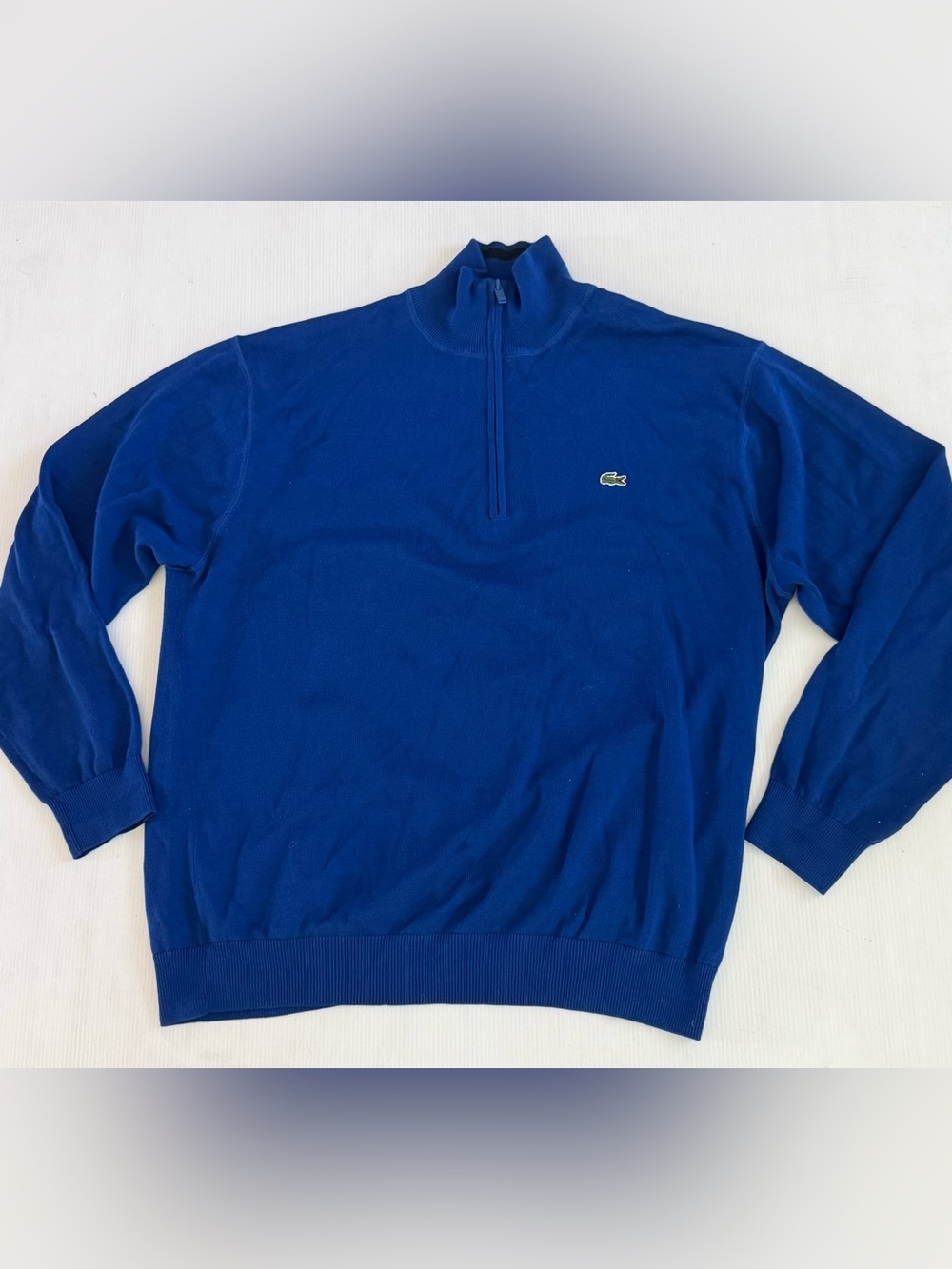 Lacoste‎ Men’s Royal Blue Quarter-Zip Sweater 3XL
